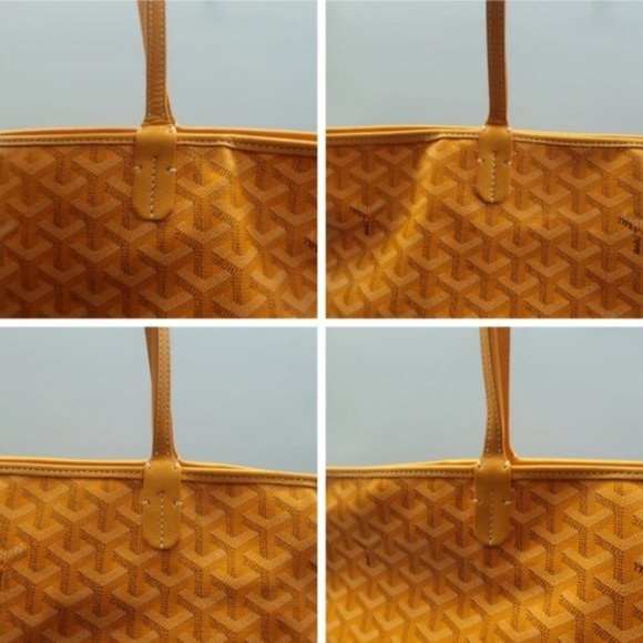 100% Authentic Goyard Yellow Leather Tote Bag - Picture 6 of 11